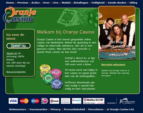 oranje casino contact